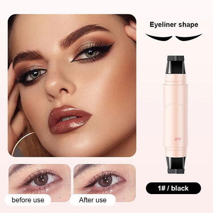 Waterproof Not Smudge Precise Outline Natural Long Lasting Integrated Double-headed Eyeliner Stamp Pen