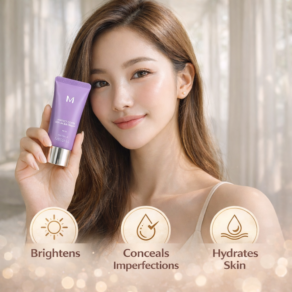 Lightweight Natural Foundation Concealer Moisturizing Makeup Fit Hydrating BB Cream