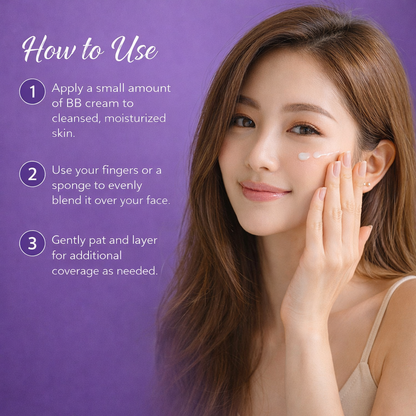 Lightweight Natural Foundation Concealer Moisturizing Makeup Fit Hydrating BB Cream