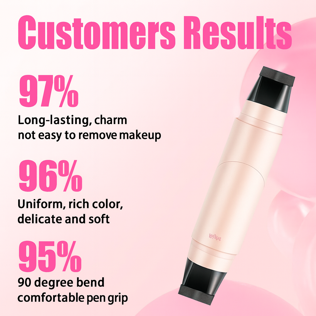 Waterproof Not Smudge Precise Outline Natural Long Lasting Integrated Double-headed Eyeliner Stamp Pen