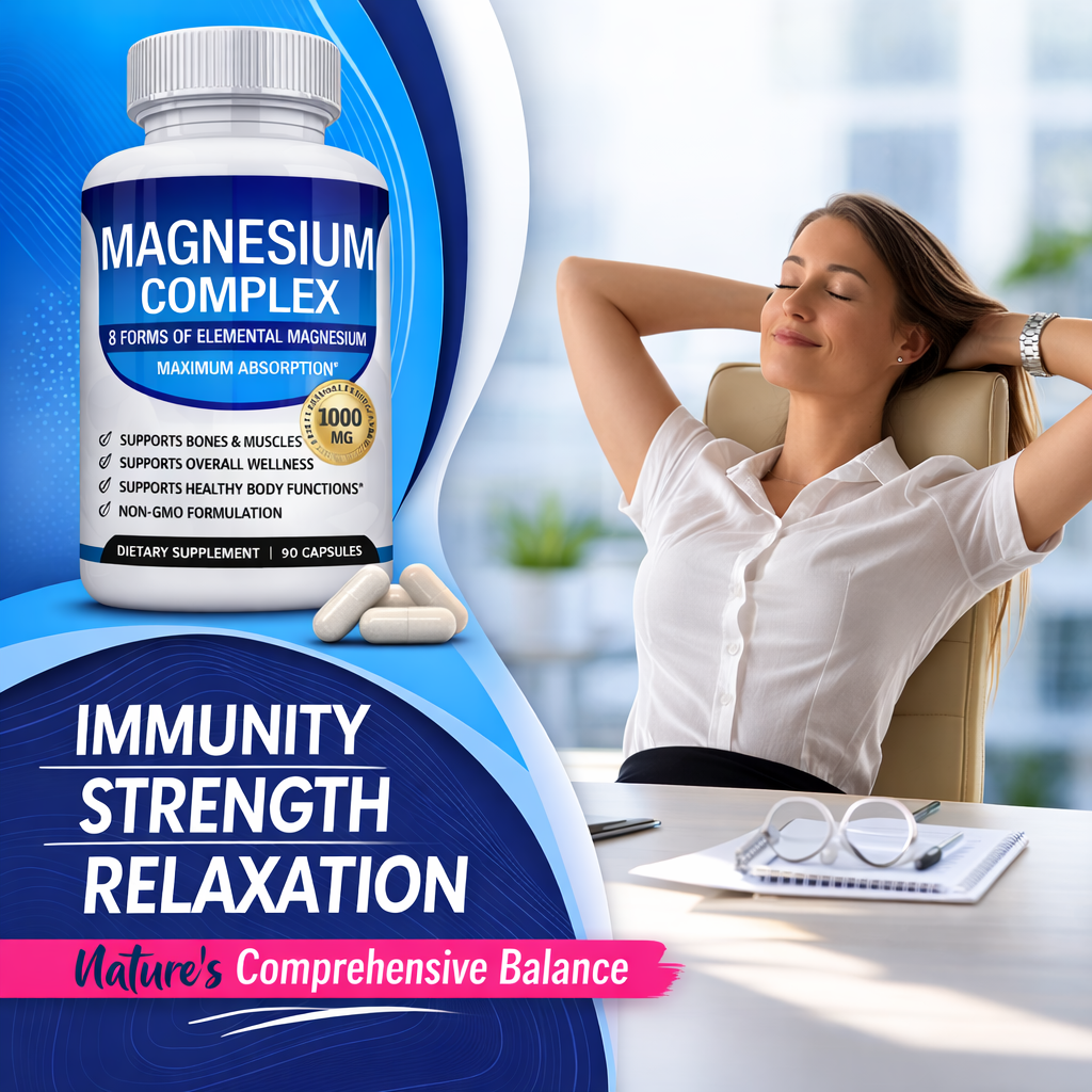 Trendora Magnesium Complex 1000mg- Deep Sleep and Stress Support