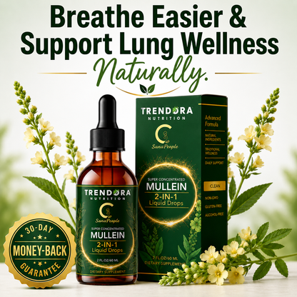 Trendora Nutrition  Mullein 2-in-1  Liquid Drops Herbal Wellness Herbal Support